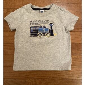Janie and Jack boys train shirt Size 18-24 Months